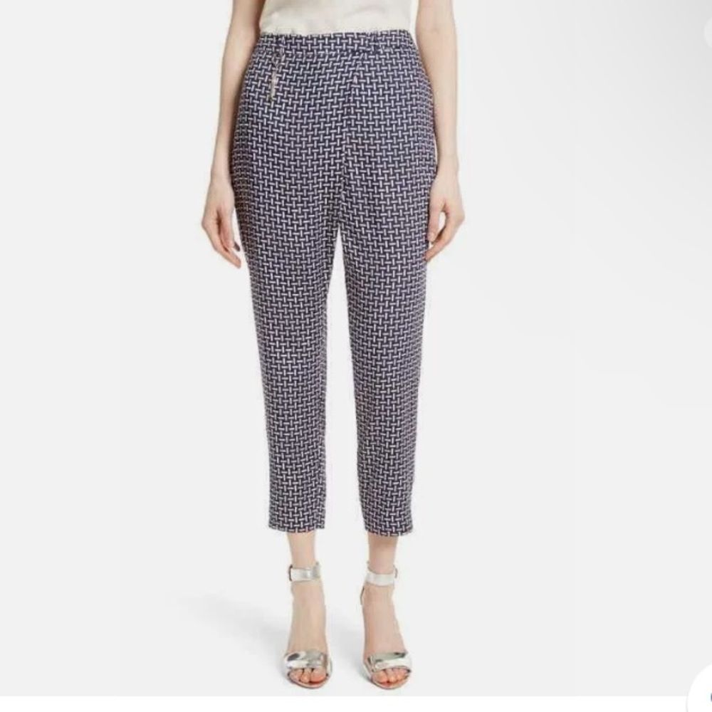 Ted Baker London Fylie Cross Front Crop Trouser Size 3/8